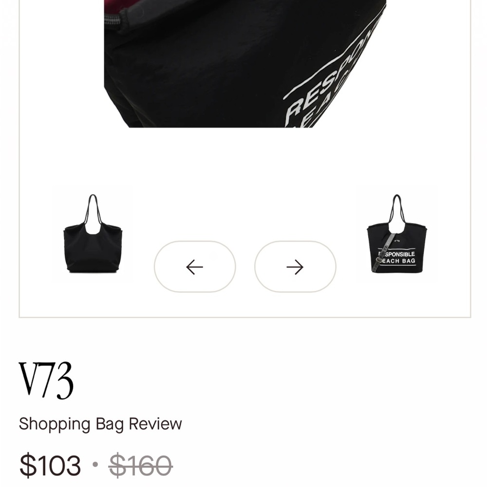 V73 BEACH BAG BLACK - Picture 9 of 10